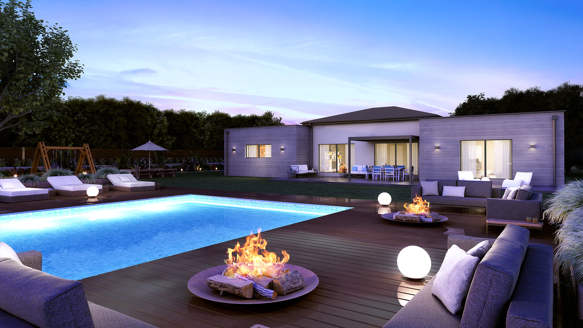 3D architectural rendering and visualization — hero render