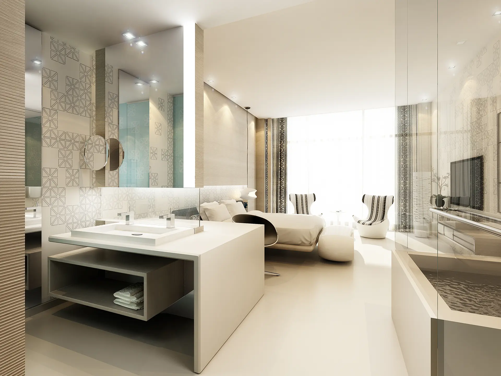 Luxury Hotel Suite Interior Visualization in Dubai — render 2