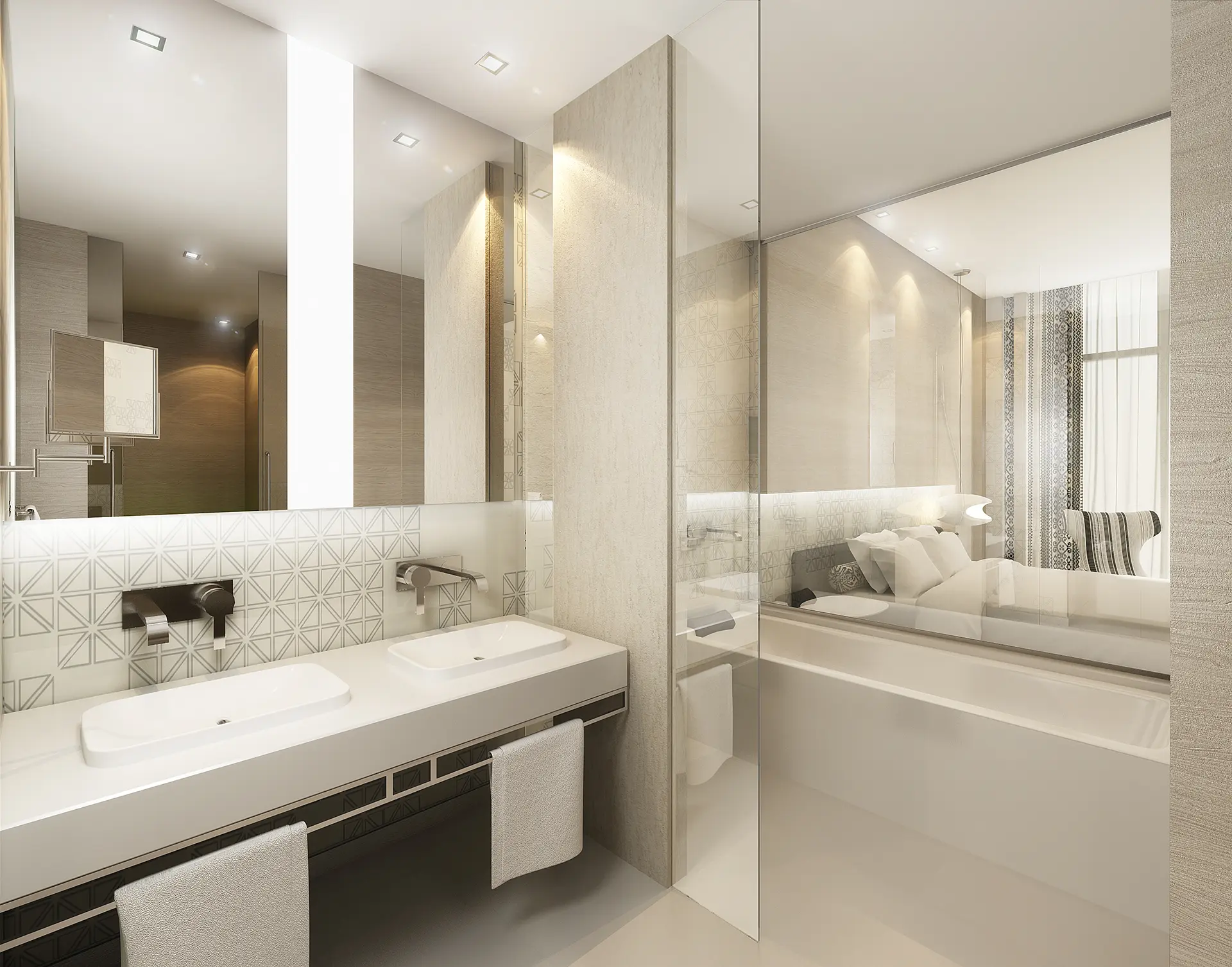 Luxury Hotel Suite Interior Visualization in Dubai — render 3