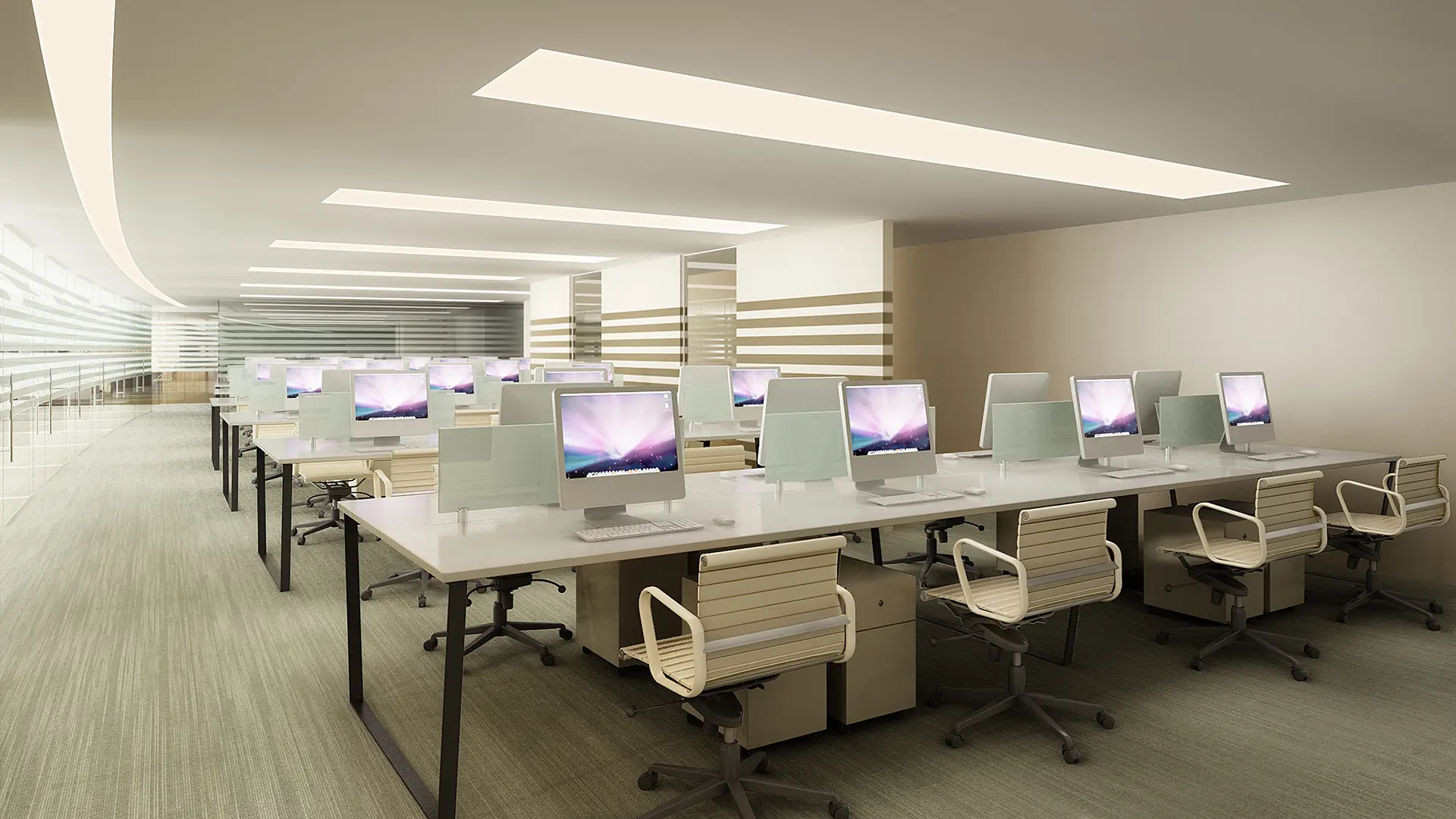 Executive Office Interior Visualization in Burj Khalifa, Dubai — render 3