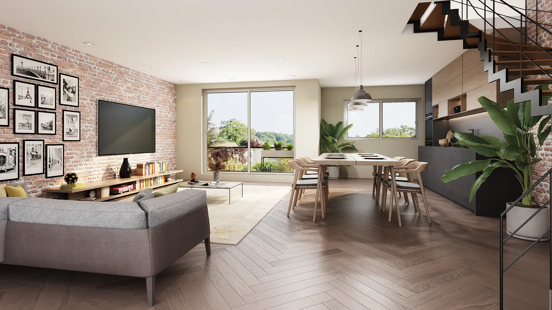 Real Estate Visualization: Multi-Unit Apartment Building Renovation & Modernization — render 4