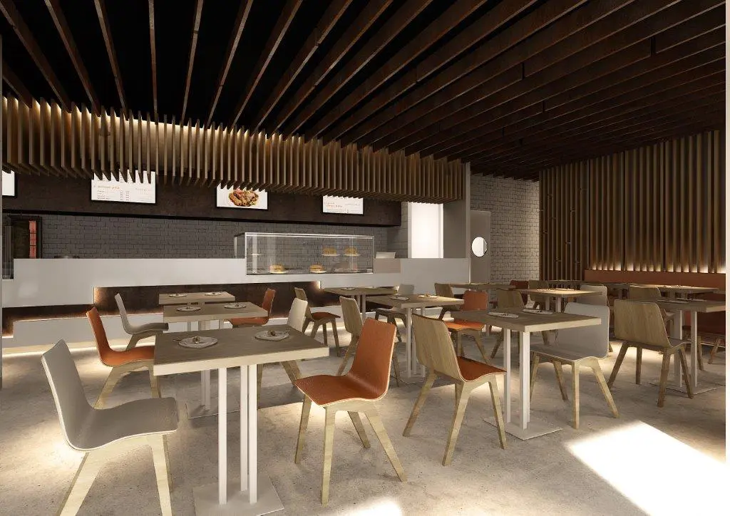 Vibrant Restaurant Chain & Food Court 3D Visualization (Dubai) — render 2