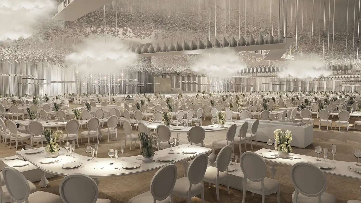 Luxury Wedding Ballroom Event Visualization in Dubai