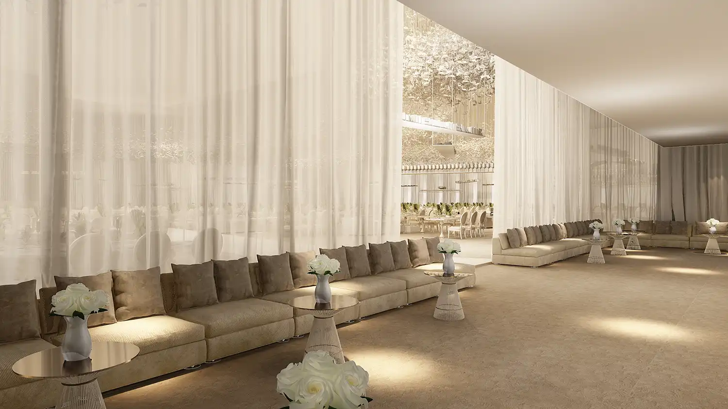 Luxury Wedding Ballroom Event Visualization in Dubai — render 4