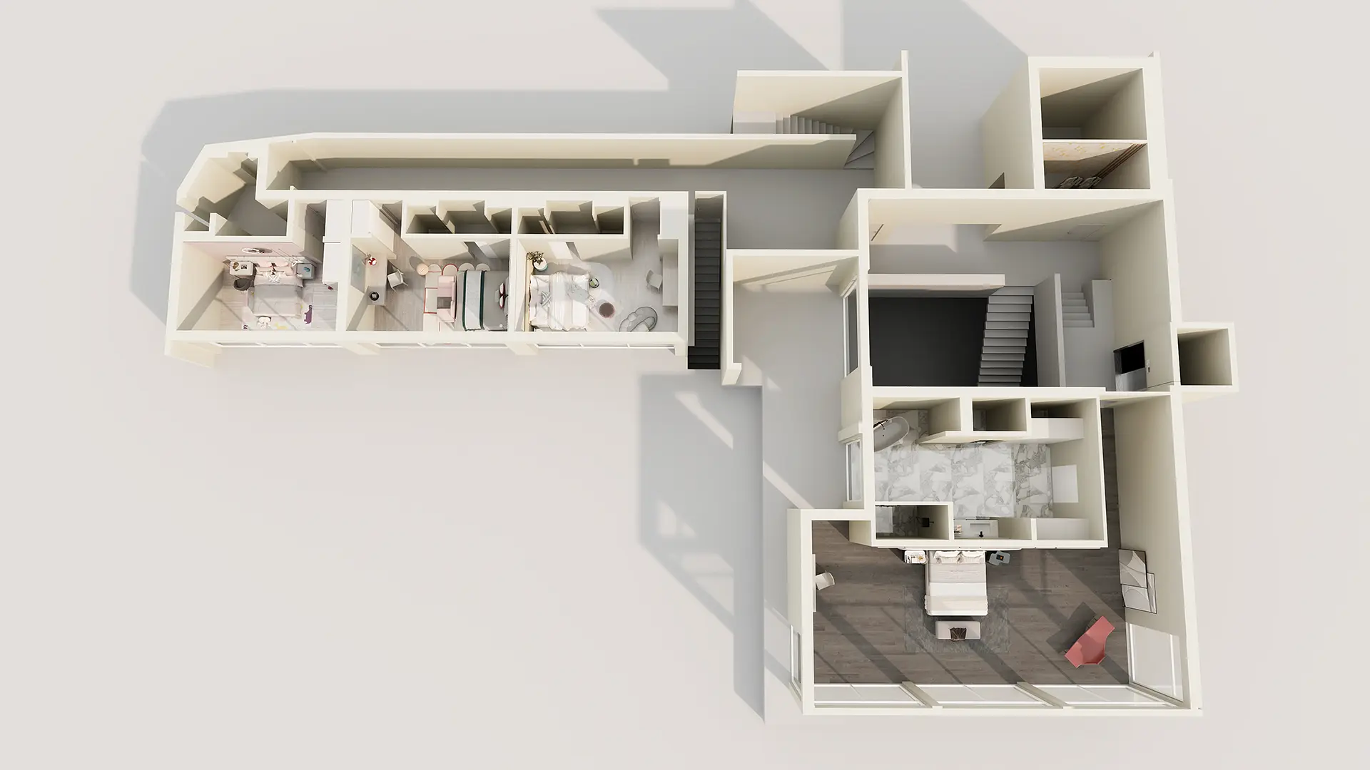 3D Floor Plan Visualization for European Seaside Villa — render 5