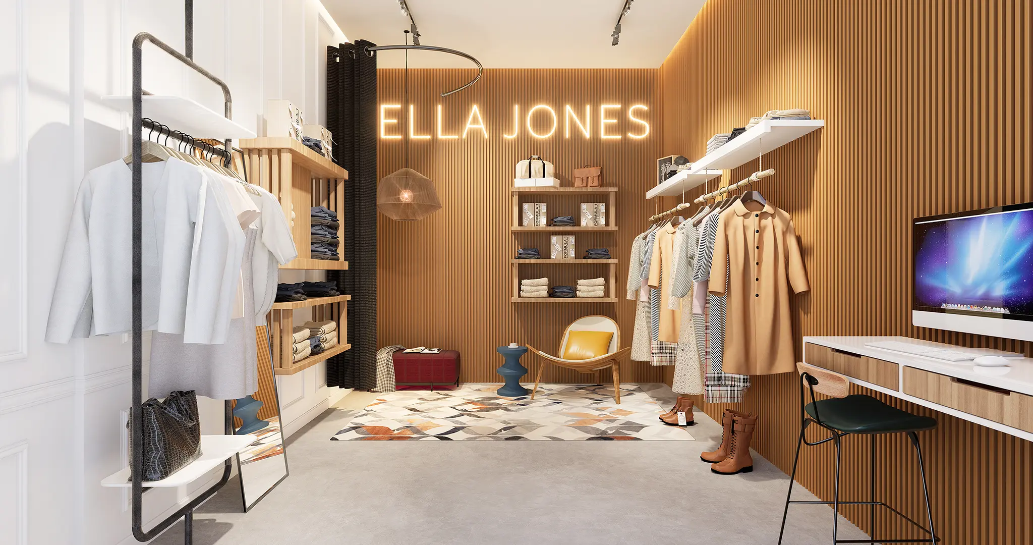 Boutique Clothing Store Interior Visualization