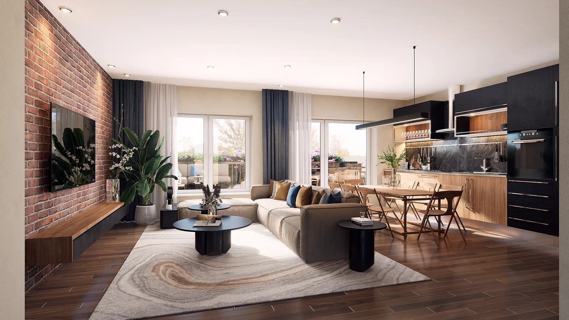 Photorealistic 3D Renders: Modernization of European Apartment Building (Penthouse & 1-2 Bed Units)