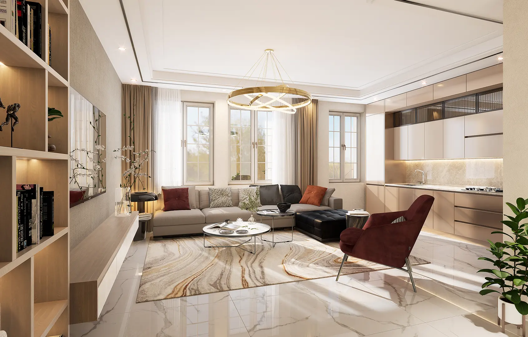 Photorealistic 3D Renders: Modernization of European Apartment Building (Penthouse & 1-2 Bed Units) — render 1